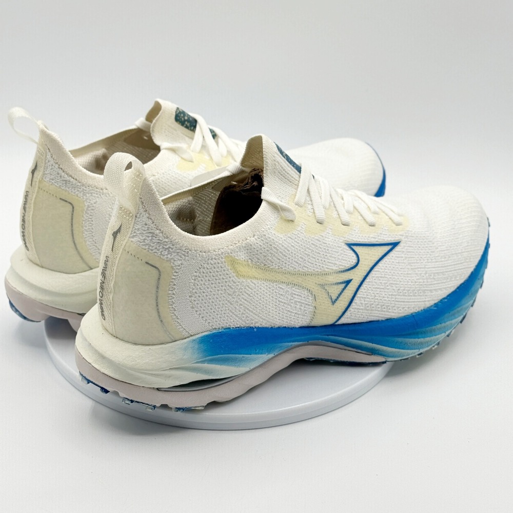 Mizuno Wave Neo Wind Running Shoes Womens 9.5 White Blue J1GD227821 Sneakers - Picture 9 of 12